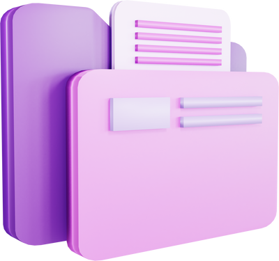 Folder Document 3D Illustration