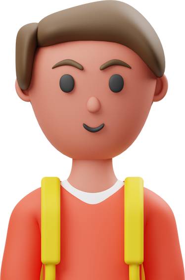 Boy Student 3D Icon