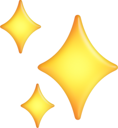 3D Stylized Sparkle Emoji