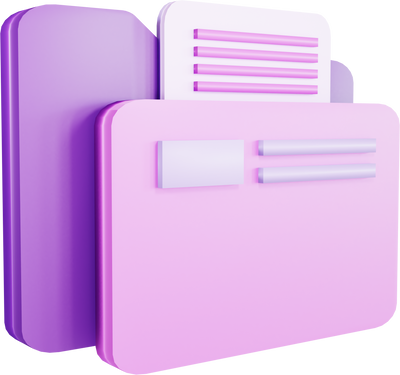 Folder Document 3D Illustration